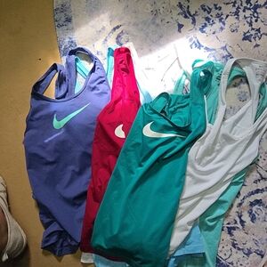 Nike Multicolor Dri-FIT Tank Tops, Lot Of 8